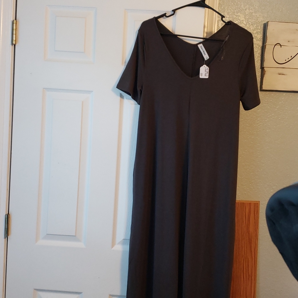 Brand new maxi dress charcoal gray